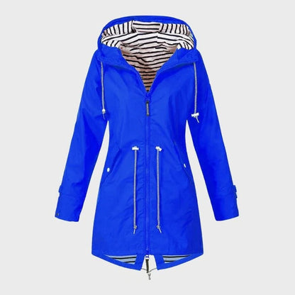 Waterproof Ladies Windbreaker with Adjustable Hood