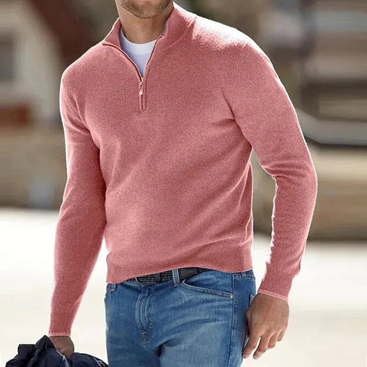 Soft Men's Full Zip Long Sleeve Sweater - Ortekor