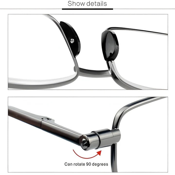 Compact Reading Glasses with Metal Frame