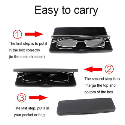 Compact Reading Glasses with Metal Frame