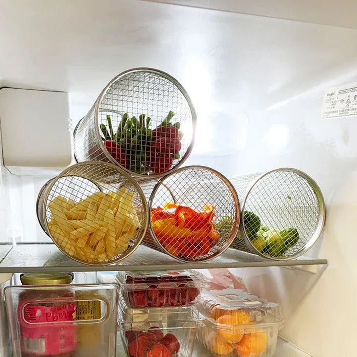 Easy Turn BBQ Grill Basket with 360 Rotation