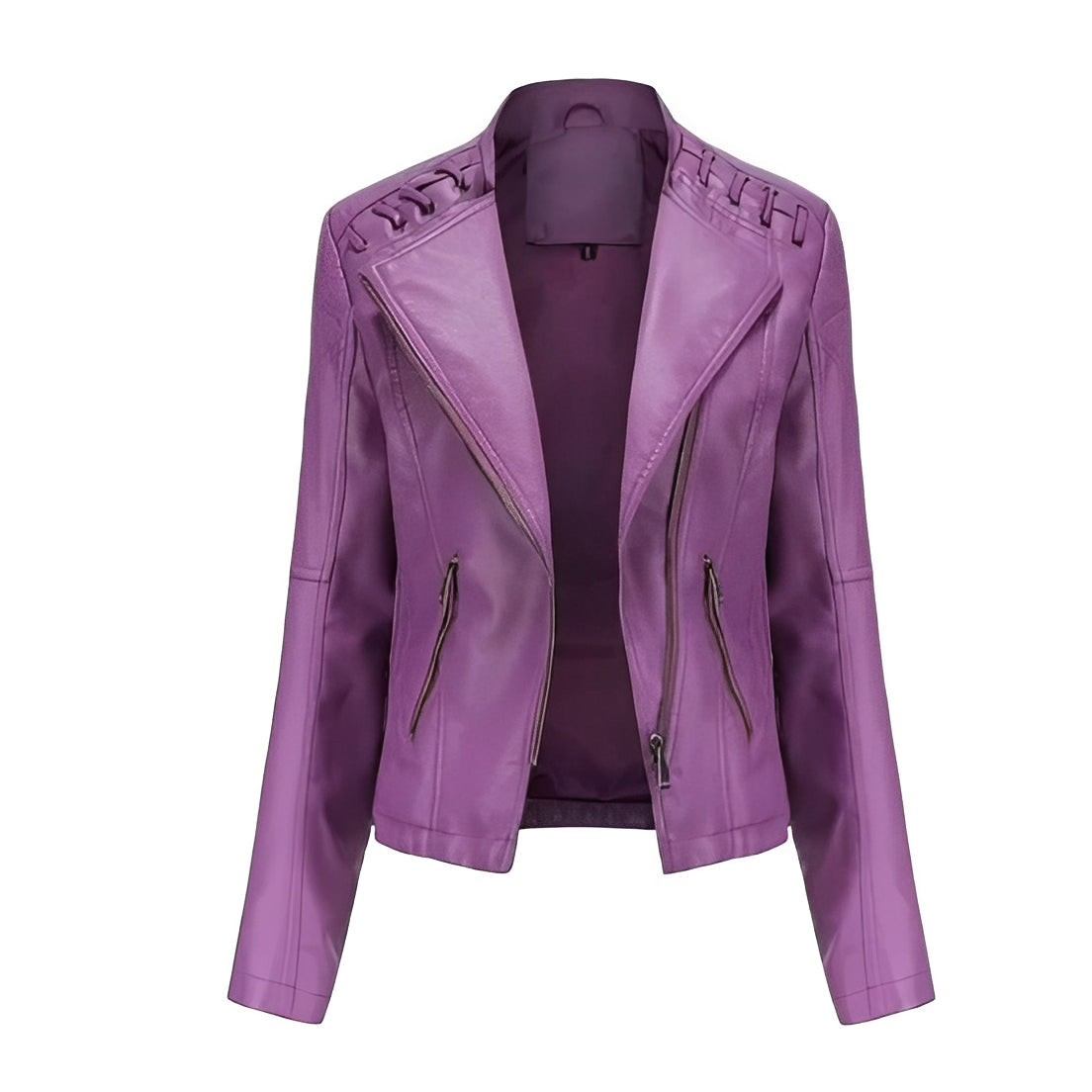 Classic Biker Leather Jacket for Women
