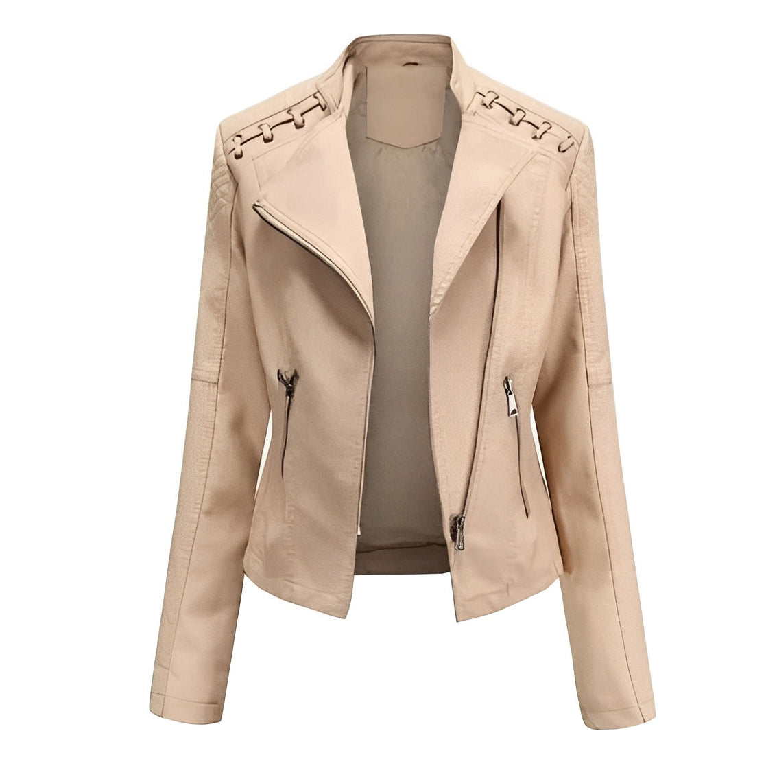 Classic Biker Leather Jacket for Women