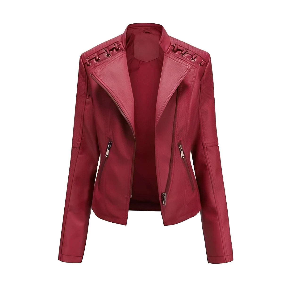 Classic Biker Leather Jacket for Women