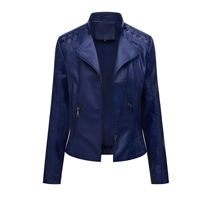 Classic Biker Leather Jacket for Women
