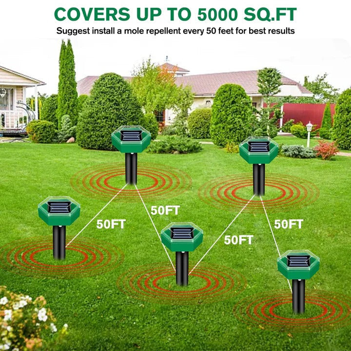 Outdoor Pest Repellent Solar Stakes, 4 Pack