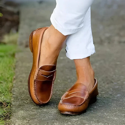 Classic Low Heel Slip On Women's Loafers