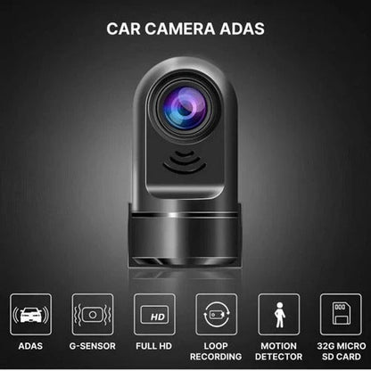 Compact Car Camera with Wide View and Rechargeable Battery