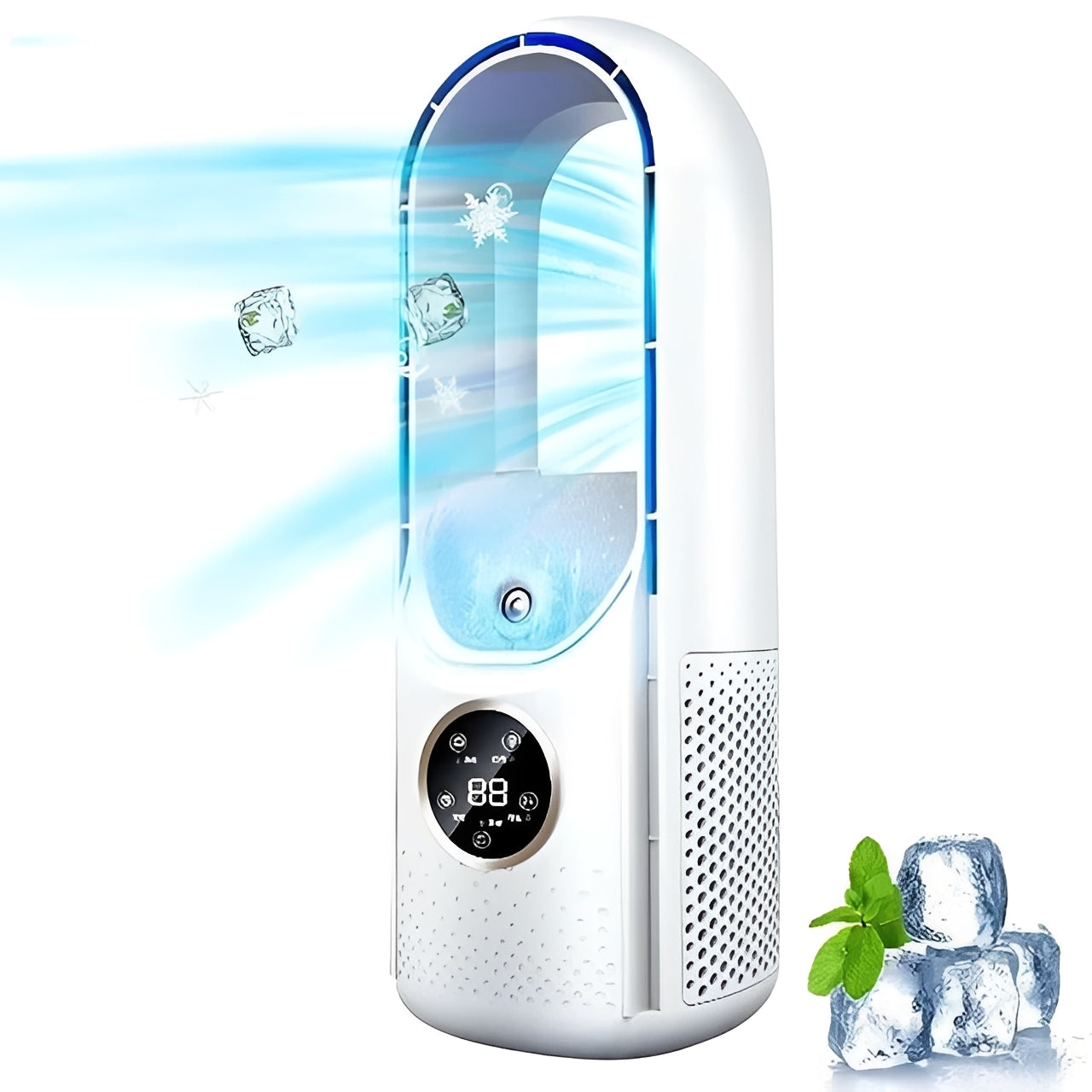 Compact Bladeless Evaporative Air Cooler
