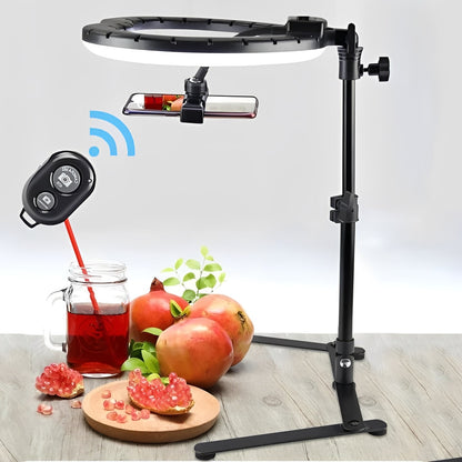 Portable Phone Tripod with Flexible Ring Light Stand - Ortekor