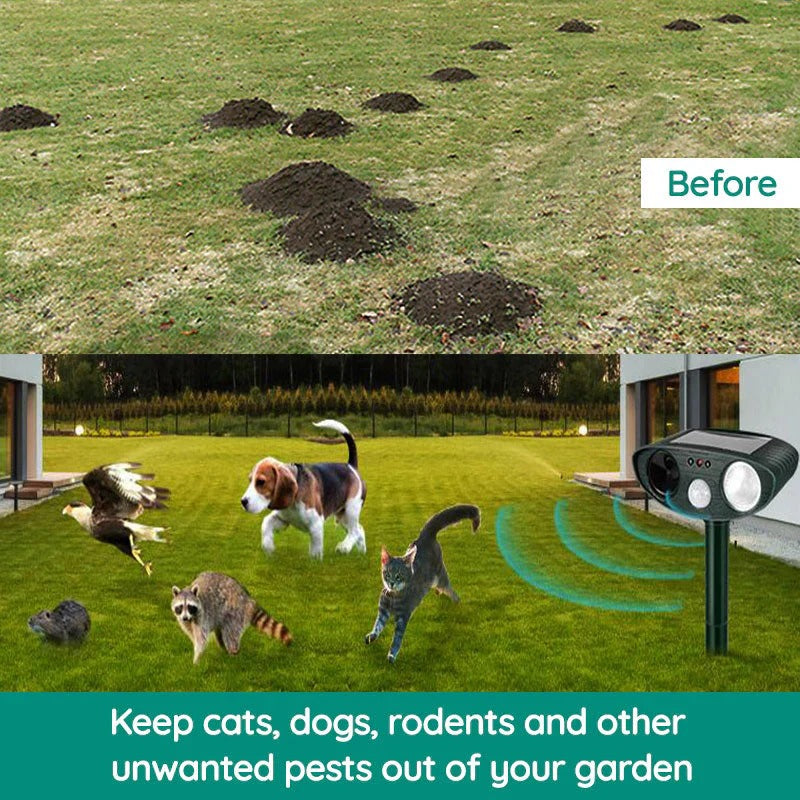 Outdoor Motion Activated Animal Repellent Device