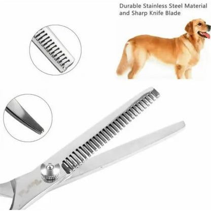 Pet Grooming Scissors Set with Sharp Stainless Blades