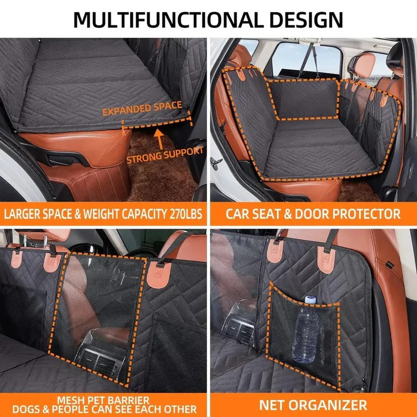 Pet Car Seat Extender with Grip Bottom and Sturdy Base