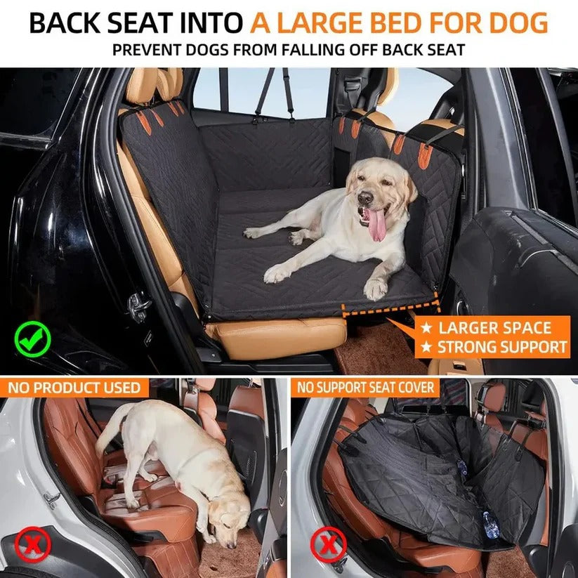 Pet Car Seat Extender with Grip Bottom and Sturdy Base