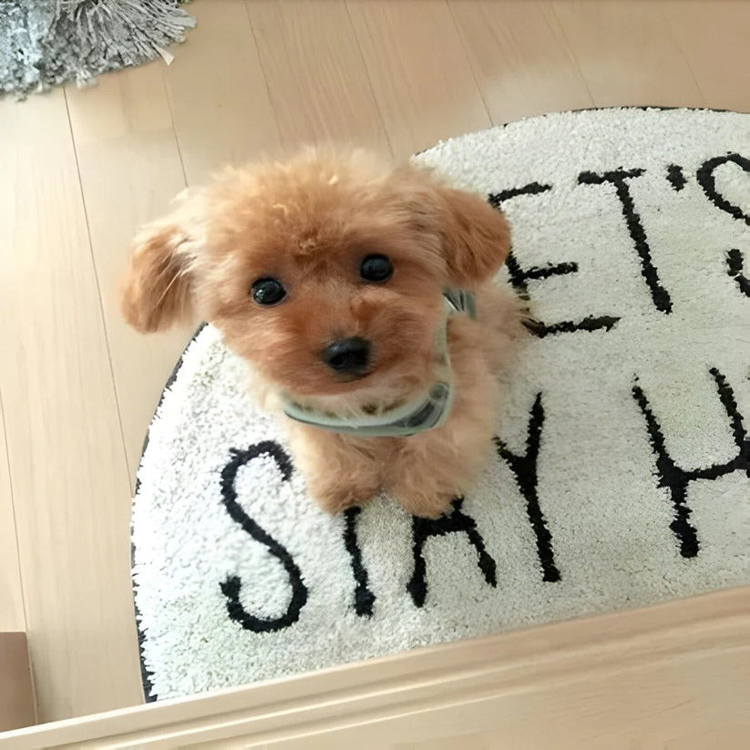 Soft Cuddly Dog Toy with Faux Fur Outside