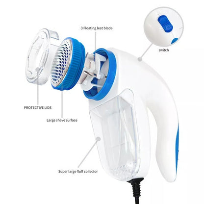 Electric Lint Remover with Mesh Filter and Rotary Blades