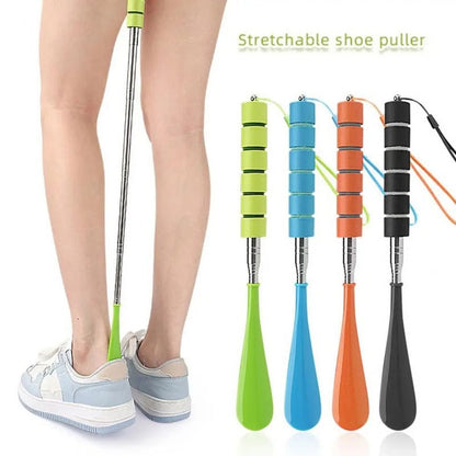 Long Handle Stainless Steel Shoe Horn with Non Slip Grip