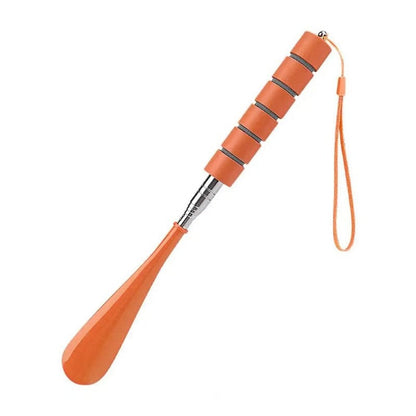 Long Handle Stainless Steel Shoe Horn with Non Slip Grip