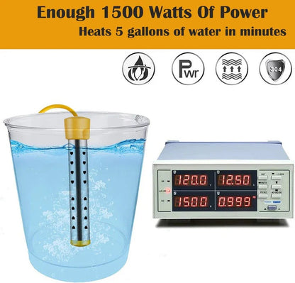 Compact Electric Water Heater with Durable Steel Element