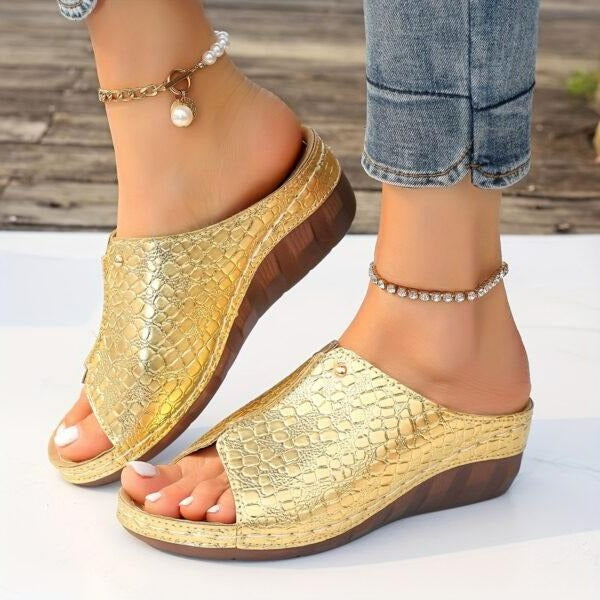 Comfortable Women's Arch Support Sandals with Wedge Heel