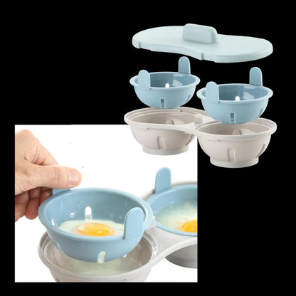 Compact Egg Cooker Steamer with Silicone Poacher