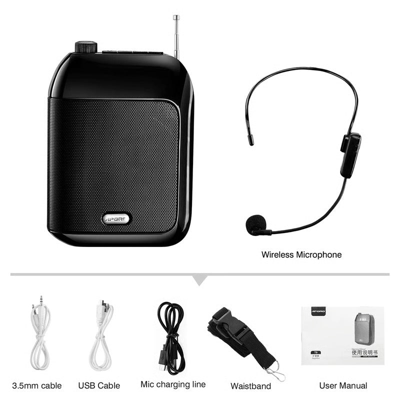 Compact Portable Bluetooth Speaker Microphone System