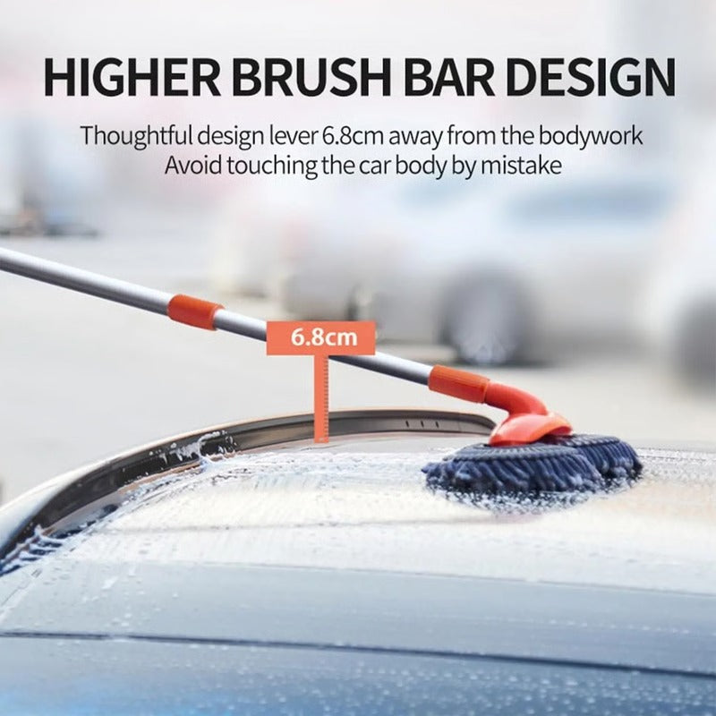 Extendable Auto Wash Mop with Long Pole and Spin Head