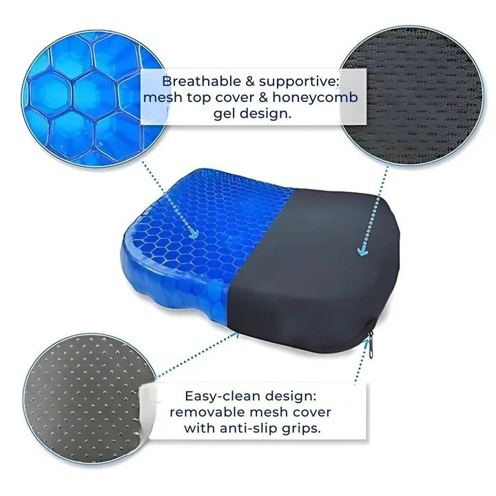 Comfortable Gel Seat Pad for Back Support