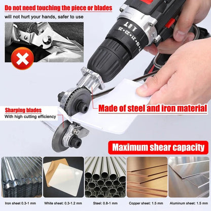 Heavy Duty Drill Metal Cutting Attachment