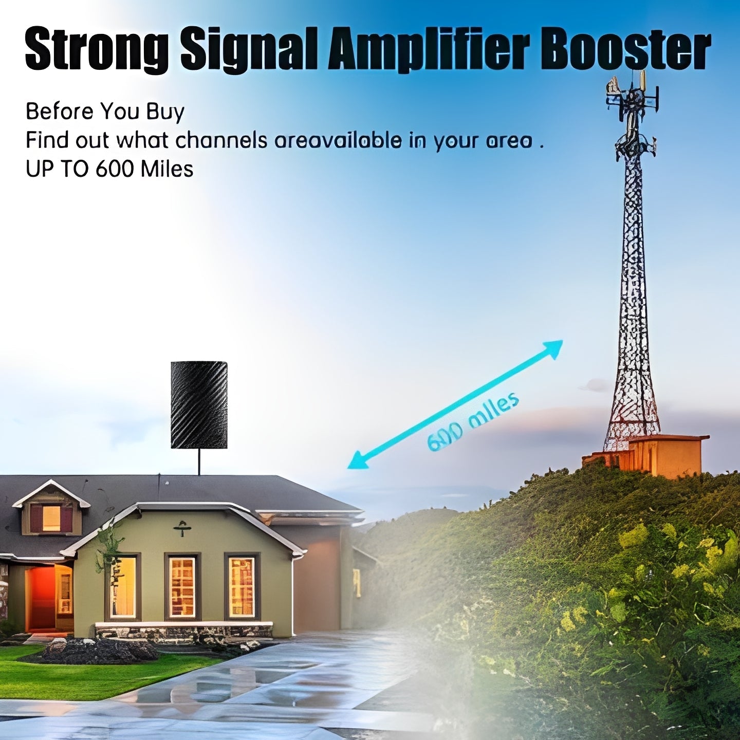 HD TV Indoor Antenna with UHF and VHF Signal