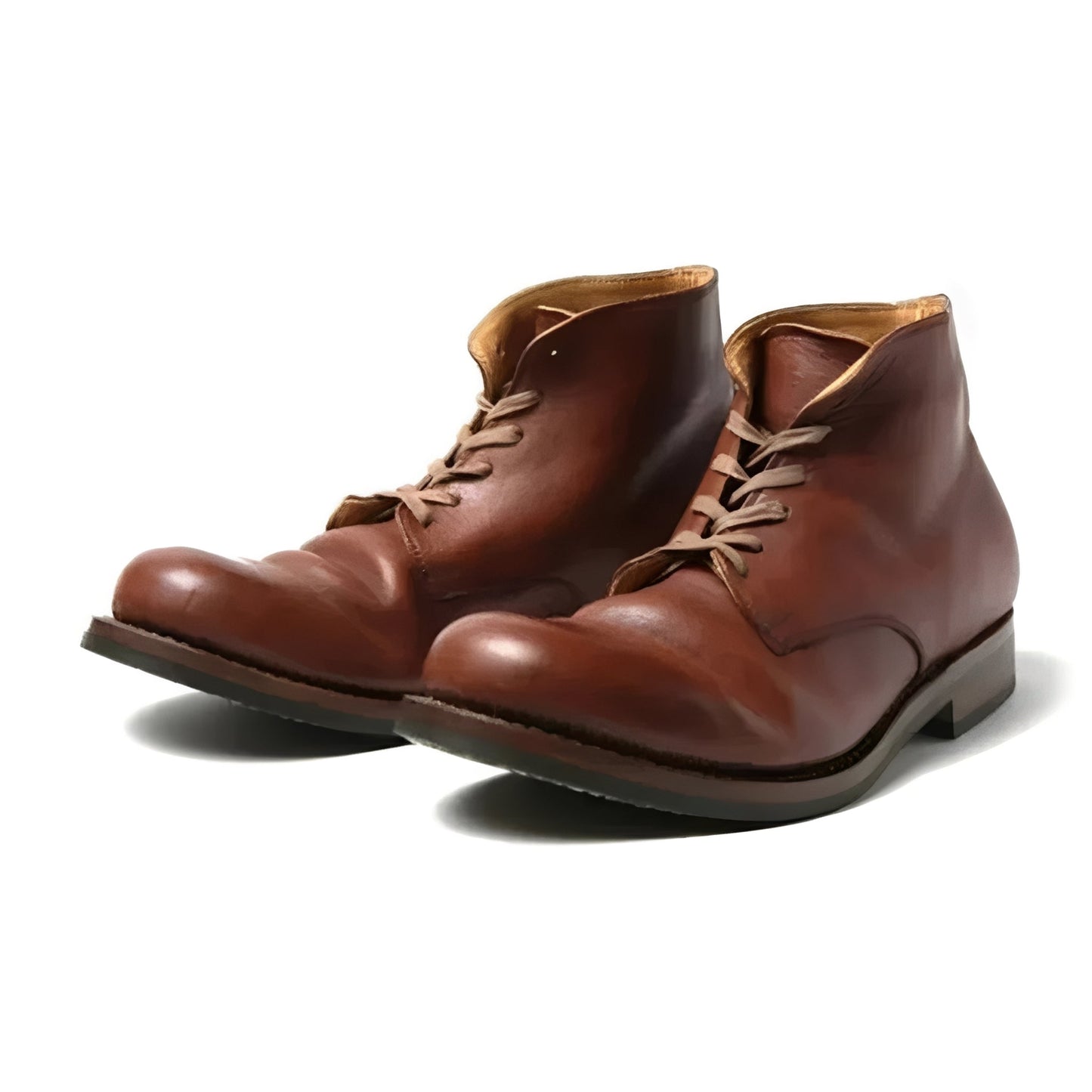 Men's Ankle High Faux Leather Lace Up Boots