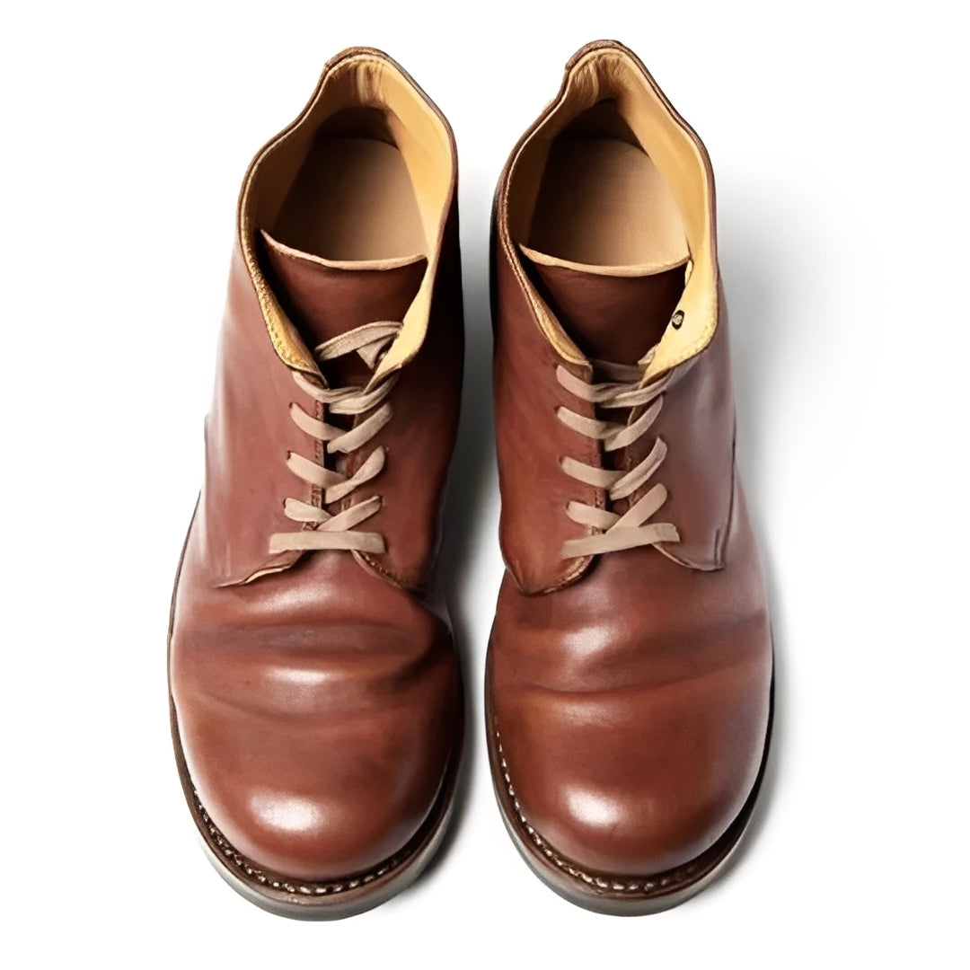 Men's Ankle High Faux Leather Lace Up Boots