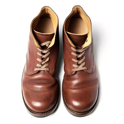 Men's Ankle High Faux Leather Lace Up Boots