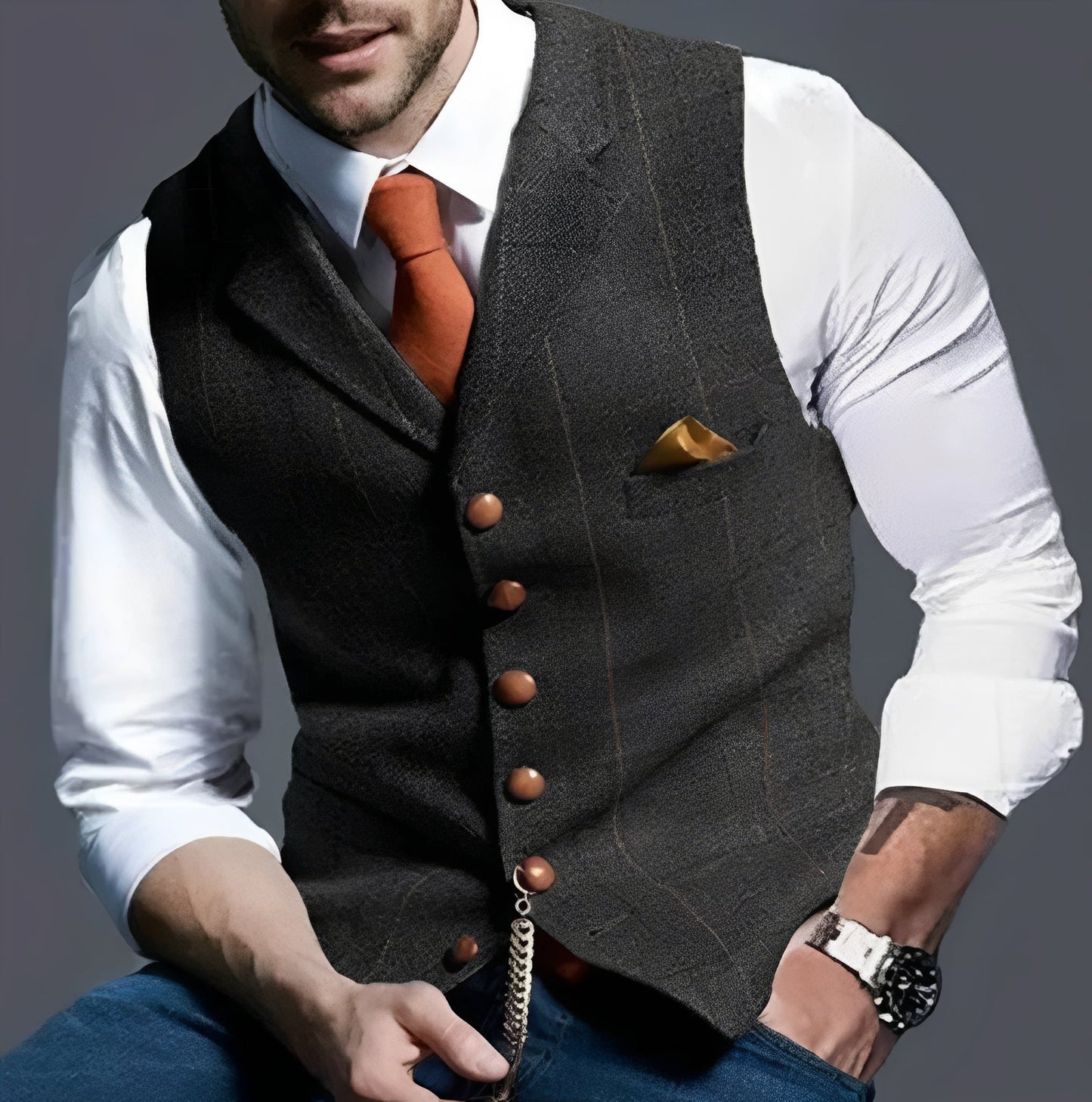Classic Formal Vest with Fitted Design