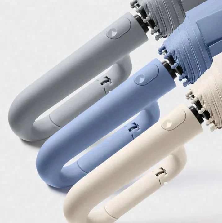 Compact Umbrella with Safety Rim and Comfort Grip