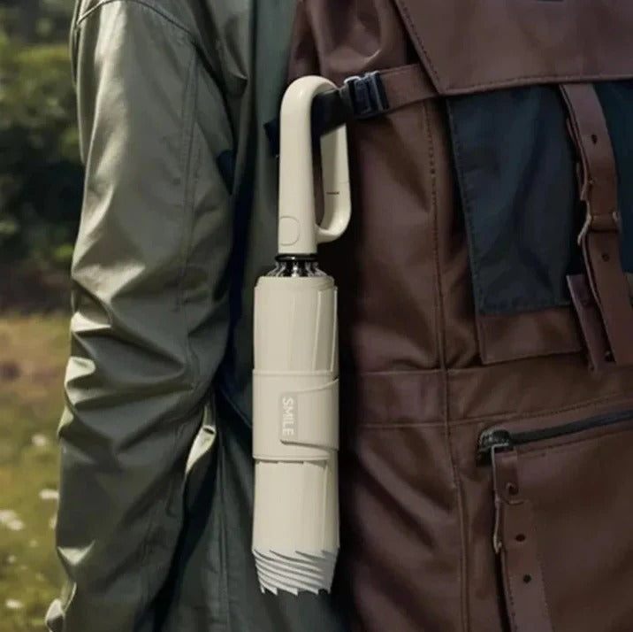 Compact Umbrella with Safety Rim and Comfort Grip