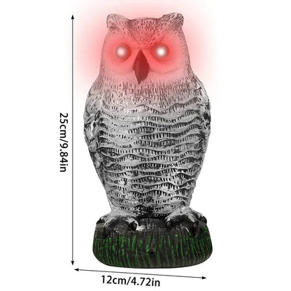 Motion Activated Solar Powered Owl Repellent Statue