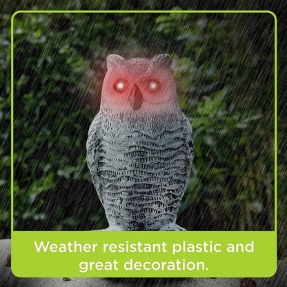 Motion Activated Solar Powered Owl Repellent Statue