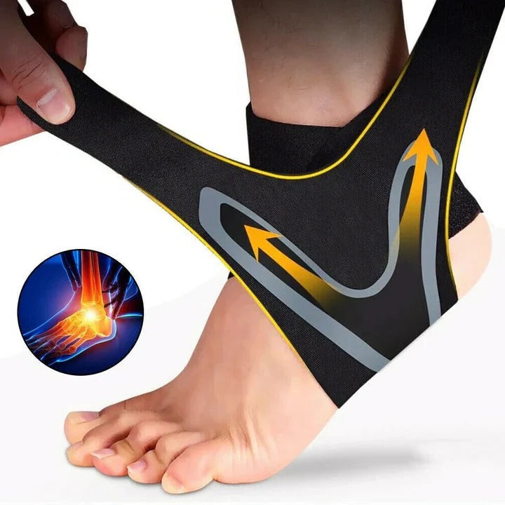 Breathable Ankle Compression Wrap with Cross Strap Support