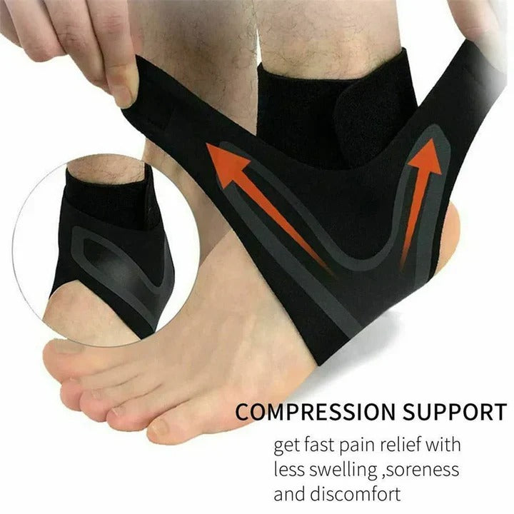 Breathable Ankle Compression Wrap with Cross Strap Support