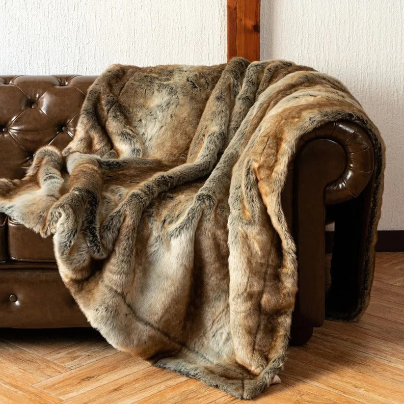 Soft Faux Fur Throw Blanket