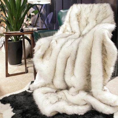 Soft Faux Fur Throw Blanket