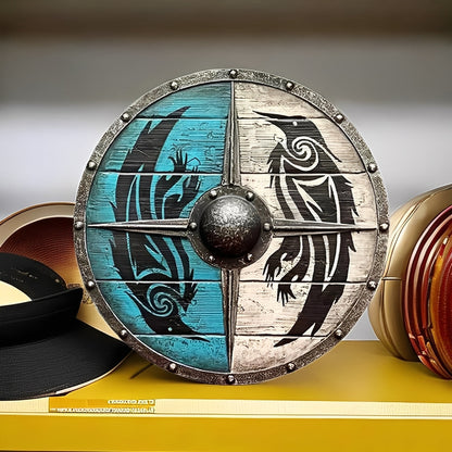 Unique Engraved Battle Shield and Customizable Norse Defense
