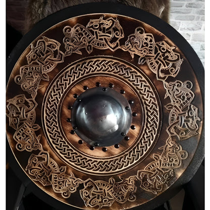 Unique Engraved Battle Shield and Customizable Norse Defense - Ortekor