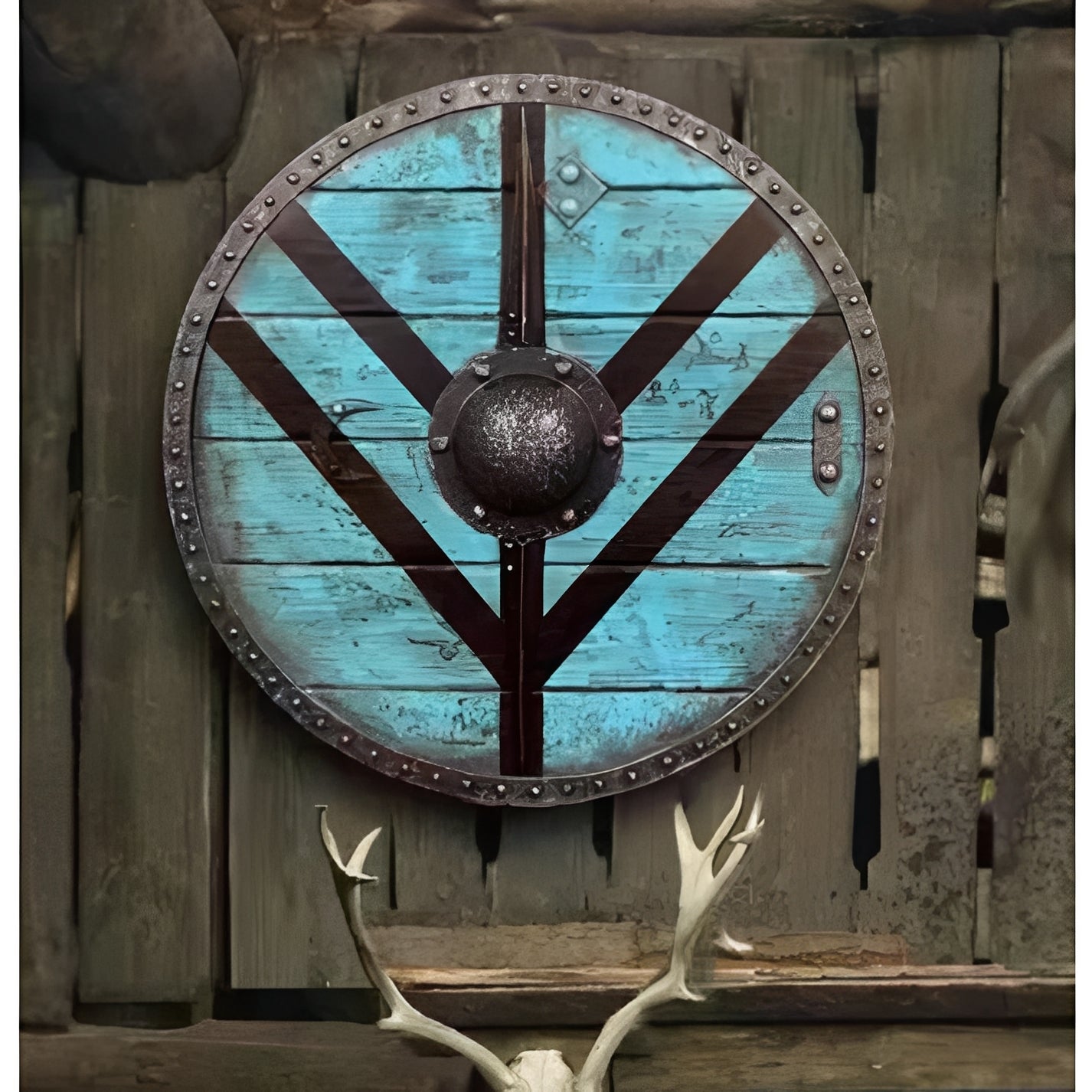 Unique Engraved Battle Shield and Customizable Norse Defense