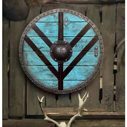 Unique Engraved Battle Shield and Customizable Norse Defense