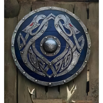 Unique Engraved Battle Shield and Customizable Norse Defense