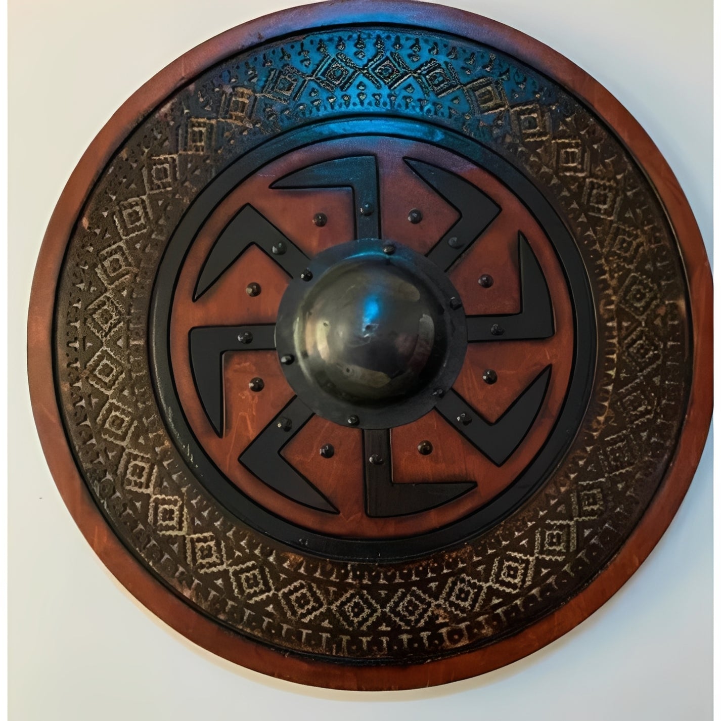 Unique Engraved Battle Shield and Customizable Norse Defense