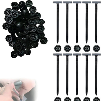 Durable Cable Ties 50-Pack, Easy Lock Zip Ties