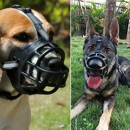 Comfortable Pet Muzzle with Safety Reflective Straps